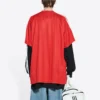 Balenciaga x adidas Futbol Tişörtü Oversized “Kırmızı” 723663TNV136400