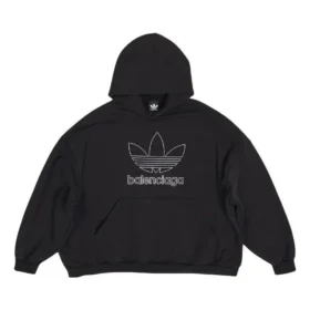 Balenciaga x adidas Logo Oversized Kapüşonlu Sweatshirt “Siyah Beyaz” 712396TNVA91070 Balenciaga x adidas Logo Oversized Kapüşonlu Sweatshirt “Siyah Beyaz” 712396TNVA91070