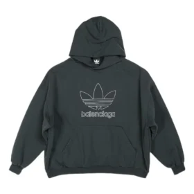 Balenciaga x adidas Logo Oversized Kapüşonlu Sweatshirt “Yeşil Beyaz” 712396TNVA93775