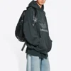 Balenciaga x adidas Logo Oversized Kapüşonlu Sweatshirt “Yeşil Beyaz” 712396TNVA93775