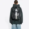 Balenciaga x adidas Logo Oversized Kapüşonlu Sweatshirt “Yeşil Beyaz” 712396TNVA93775