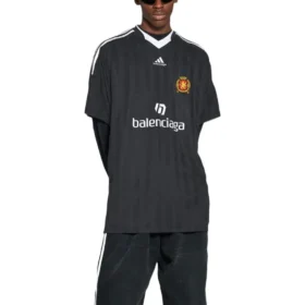Balenciaga x adidas Oversized Futbol Tişörtü “Siyah” 723663TNV131000