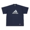 Balenciaga x adidas Oversized Tişört “Navy” 731769TNVA64356