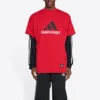 Balenciaga x adidas Oversized Tişört “Red” 712398TNVA66278