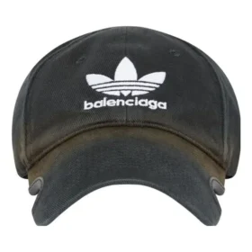 Balenciaga x adidas Trefoil Balenciaga Logo Şapka “Siyah Beyaz” 723749410B21077