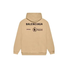 Balenciaga x Dünya Gıda Programı Orta Kesim Kapüşonlu Sweatshirt “Bej” 600583TJVK49605 Balenciaga x Dünya Gıda Programı Orta Kesim Kapüşonlu Sweatshirt “Bej” 600583TJVK49605