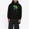 Balenciaga x Marvel Hulk Kapüşonlu Sweatshirt Orta Kesim “Siyah” 600583TLV581000