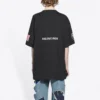 Balenciaga x NASA Crossover Space Retro Kısa Kollu Tişört “Siyah” 651795TKVD71070