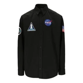 Balenciaga x NASA Space Multi-Patch Gömlek “Siyah” 663076TYB181000