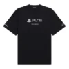 Balenciaga x PlayStation İşbirliği PS5 Alfabe Geometri Desenli Baskılı Kısa Kollu Unisex Siyah 651795TKVF31070