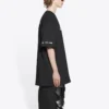 Balenciaga x PlayStation İşbirliği PS5 Alfabe Geometri Desenli Baskılı Kısa Kollu Unisex Siyah 651795TKVF31070