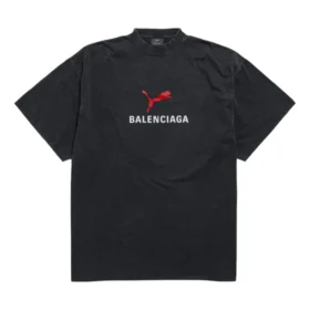 Balenciaga x Puma Oversized Tişört “Black Faded” 831305TTVA61041 Balenciaga x Puma Oversized Tişört “Black Faded” 831305TTVA61041