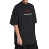 Balenciaga x Puma Oversized Tişört “Black Faded” 831305TTVA61041