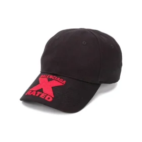 Balenciaga x Rated Şapka “Siyah Kırmızı” 617144410B21074 Balenciaga x Rated Şapka “Siyah Kırmızı” 617144410B21074