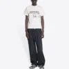 Balenciaga x RuPaul Ortak İmzalı FW21 Harf Baskılı Yuvarlak Yakalı Erkek Beyaz 670943TLV579057