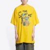 Balenciaga x THE SIMPSONS Büyük Beden Pamuklu Tişört “Yellow” 676589TLVG77200