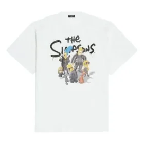 Balenciaga x THE SIMPSONS Oversized Pamuklu Tişört “Beyaz” 676589TLVG70901 Balenciaga x THE SIMPSONS Oversized Pamuklu Tişört “Beyaz” 676589TLVG70901
