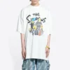Balenciaga x THE SIMPSONS Oversized Pamuklu Tişört “Beyaz” 676589TLVG70901