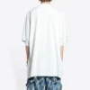 Balenciaga x THE SIMPSONS Oversized Pamuklu Tişört “Beyaz” 676589TLVG70901