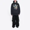 Balenciaga x THE SIMPSONS Pamuklu Kapüşonlu Gömlek Geniş Kesim “Siyah” 674986TLVG81000