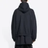 Balenciaga x THE SIMPSONS Pamuklu Kapüşonlu Gömlek Geniş Kesim “Siyah” 674986TLVG81000