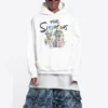 Balenciaga x THE SIMPSONS Pamuklu Kapüşonlu Sweatshirt Geniş Kesim “Beyaz” 675003TLVG89016
