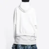 Balenciaga x THE SIMPSONS Pamuklu Kapüşonlu Sweatshirt Geniş Kesim “Beyaz” 675003TLVG89016