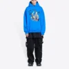 Balenciaga x THE SIMPSONS Pamuklu Kapüşonlu Sweatshirt Geniş Kesim “Mavi” 674986TLVG84210