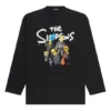 Balenciaga x THE SIMPSONS Uzun Kollu Tişört Geniş Kesim “Siyah” 681046TLVG70100