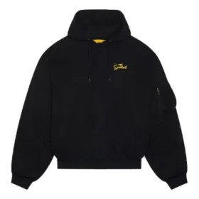 Balenciaga x The Simpsons Yastıklı Bomber Kapüşonlu Sweatshirt “Siyah” 657115TLVG71000