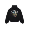 Balenciaga x The Simpsons Yastıklı Bomber Kapüşonlu Sweatshirt “Siyah” 657115TLVG71000