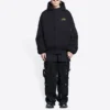 Balenciaga x The Simpsons Yastıklı Bomber Kapüşonlu Sweatshirt “Siyah” 657115TLVG71000