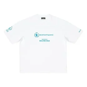 Balenciaga x WFP Tişört Orta Kesim “Beyaz” 612966TMVL29086 Balenciaga x WFP Tişört Orta Kesim “Beyaz” 612966TMVL29086