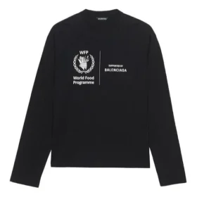 Balenciaga x WFP Uzun Kollu Tişört Orta Kesim “Siyah” 612967THV841000