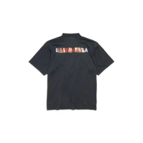 Bantlı Balenciaga Sırtlı Tişört “Siyah” 764235TSVG28737