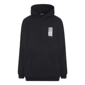 Barcode Pamuklu Kapüşonlu Sweatshirt “Siyah” 651799TKVE61070