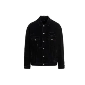 Barcode Yıpranmış Denim Ceket “Siyah” 664329TBP471055