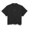 BB Classic Balenciaga Kısa Kesim Oversized Tişört “Siyah” 783399TQVS81083