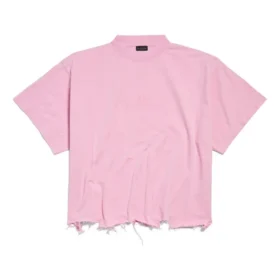 BB Classic Balenciaga Kısa Oversized Tişört “Pink” 783399TQVS85708