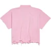 BB Classic Balenciaga Kısa Oversized Tişört “Pink” 783399TQVS85708
