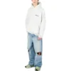 BB Corp Pamuklu Kapüşonlu Sweatshirt “Beyaz” 713677TOVP19081