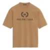 BB Desenli Baskılı Kısa Kollu Unisex Haki 578139TEV529610