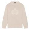 BB Laurel Crown Logo Yuvarlak Yaka Örgü Kazak “Bej” 664369T32119028