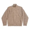 BB Monogram Eşofman Ceketleri Normal Kesim “Bej Kahverengi” 704495TML369378
