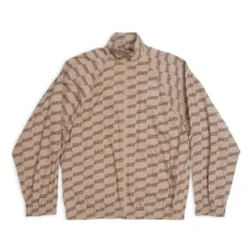 BB Monogram Eşofman Ceketleri Normal Kesim “Bej Kahverengi” 704495TML369378