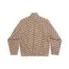 BB Monogram Eşofman Ceketleri Normal Kesim “Bej Kahverengi” 704495TML369378
