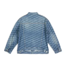 BB Monogram Geniş Kesim Ceket “Mavi” 675208TMW370443