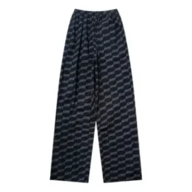 BB Monogram Pijama Pantolonları “Siyah Gri” 658883TML361269