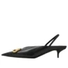 BB Square Knife Slingback topuklu ayakkabı “Black” 691740WAWNC1088