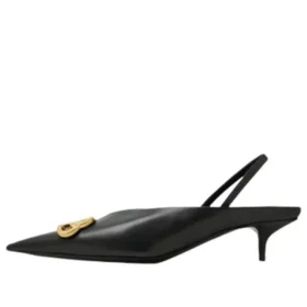 BB Square Knife Slingback topuklu ayakkabı “Black” 691740WAWNC1088